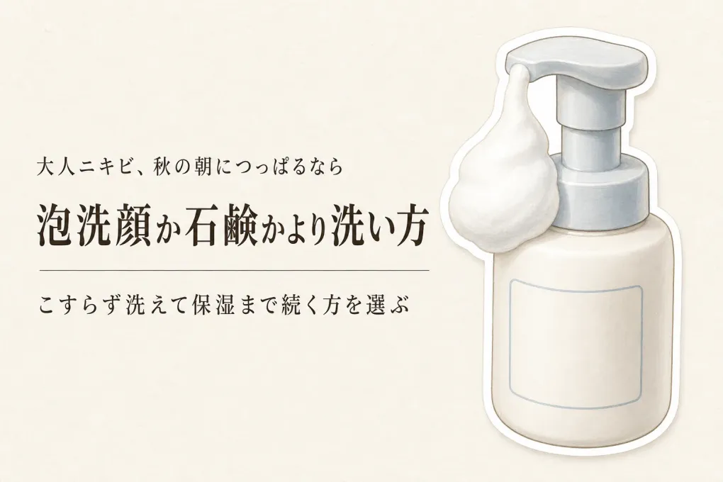 秋の衣替え前に泡洗顔と洗顔石鹸を見直す｜敏感肌の朝洗顔の選び方